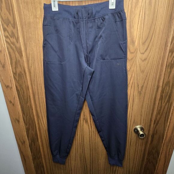 Mens Leg3nd Joggers M Cuff Ankle Elastic Waist Drawstrings Athletic Navy Blue - Picture 1 of 8
